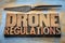 Drone regulations word abstract