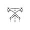 drone rises icon. Element of drones for mobile concept and web apps illustration. Thin line icon for website design and developmen