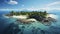 A Drone\\\'s Eye View of Blue Waters and Exotic Shores. Paradise place. Generative AI