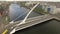 Drone Samuel Beckett Bridge of Dublin