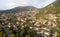 Drone scenery of traditional town of Konitsa in , Epirus, Ioannina region Greece.