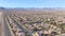 DRONE: Scenic shot of Las Vegas suburbs sprawling across the Mojave desert