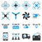 Drone service icon set