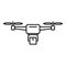 Drone shipping parcel icon, outline style