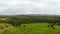 Drone shot aerial view scenic landscape of agriculture farm at countryside