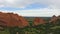 Drone shot of amazing scenery at garden of the gods colorado