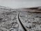 A drone shot of a curvy road in Iceland