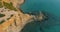 Drone shot Ibiza coastline