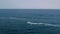 Drone shot of jet ski in open sea