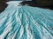 Drone shot of massive glacier in iceland