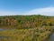 Drone shot of Morgan Falls Overlook Park in Georgia.