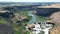 Drone shot of the Shoshone falls in the Snake river in the Pacific Northwest region, USA