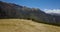 Drone shot trough Colca Canyon in Peru in a sunny day