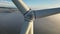 Drone shot wind turbine during sunrise dense morning fog. Close-up Wind turbines. Windmills producing clean green energy.