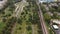 Drone still view of part of Brompton Cemetery.