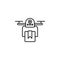 Drone supplier icon. Element of intelligence icon for mobile concept and web apps. Thin line Drone supplier icon can be used for