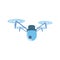 Drone technology flying icon