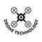 Drone technology logo, simple style