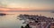 Drone time-lapse video of sunset over Porec