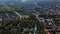 Drone top-down landscape shots of ancient Chernihiv town