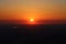 Drone tranquil view of a reddish sunset