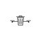 drone trash can icon. Element of drones for mobile concept and web apps illustration. Thin line icon for website design and develo