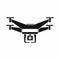 Drone video camera icon, simple style
