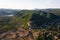 A drone view of the abandoned building of the mining and processing plant