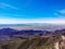 Drone View From Above The Rim of The World Looking Across The San Gabriel Valley