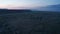 Drone view of amazing moonscape Iceland countryside. Birds eye of icelandic highlands of desolate icelandic green