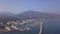 Drone view of Banus Bay Areea - Marbella , Puerto Banus. the most expensive and famous destination in Costa del Sol, SPAIN