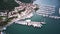 Drone view on beautiful Fethiye city and Fethiye harbor