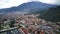 Drone view on beautiful Fethiye city and Fethiye harbor
