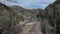 Drone view of a beautiful landscape of LaPlata Canyon and San Juan Mountains in Colorado