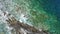 Drone view of big atlantic ocean waves meet the rocky coasts of the Canary Island of Tenerife