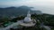 Drone view of the Big Buddha, Thailand.