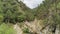 Drone view of the Borosa riverbed and natural pools. In Cazorla, Spain
