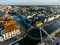 Drone view from the city of Aveiro