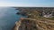 Drone view of the cliffs Lermontov Cape and the Black sea