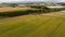 Drone view of the eastern Scottish countryside.