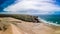 Drone view of Elliott Heads Beach and River, Queensland, Australia