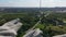 Drone view of the epic famous Soviet sculpture The Motherland Calls