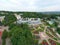 drone view of Flower-garden, one of the most beautiful and favorite places of the resort of Pyatigorsk on Northern