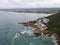 Drone view at the heads rock near Knysna in South Africa