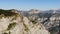 Drone view on Incredibly huge canyon, mountain peaks and rocks.