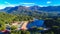 Drone View of Lake Lure, North Carolina, USA