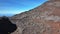 Drone view of a lava field from Piton de la Fournaise