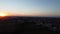 Drone view of modern buildings near the forest in Cremona, Italy