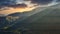 drone view of the mountains, the mountain lake town of Scanno, Abruzzo, Italy