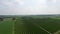 Drone view of an orchard in the Netherlands